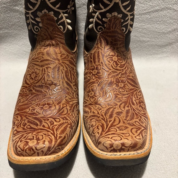 Unbranded Embroidered Square Toe Western Cowboy Boots Ladies 4.5 - Picture 3 of 8
